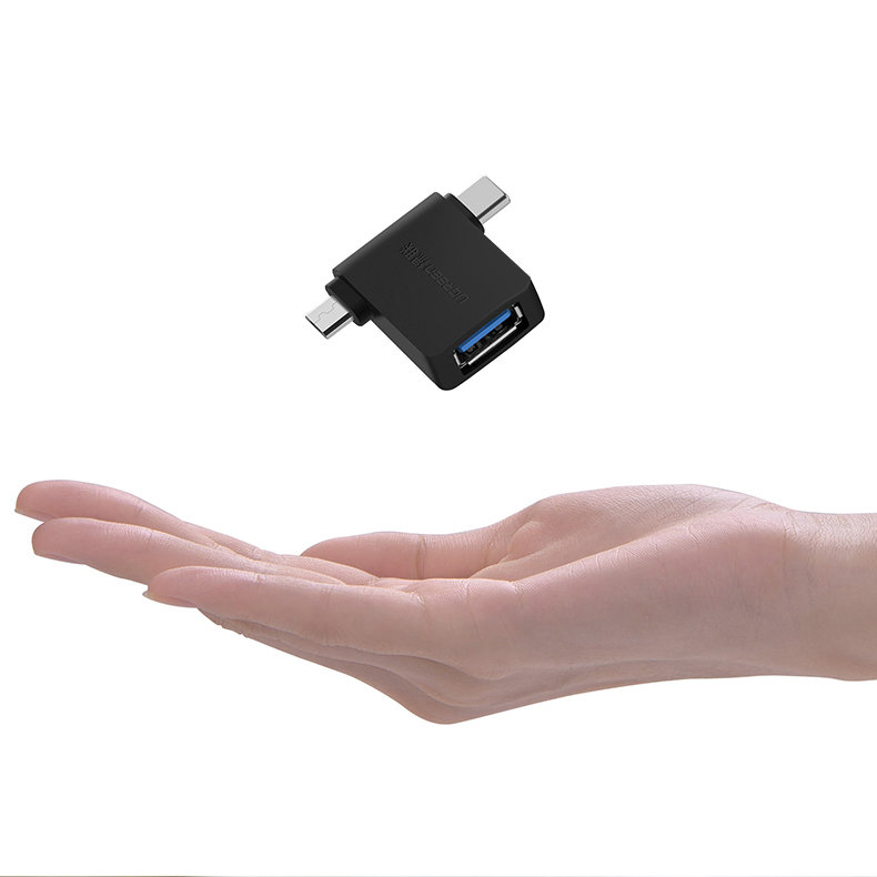 Ugreen OTG USB adapter USB 3.2 Gen 1 (5Gbps) - USB Type C / micro USB fekete (30453)-4