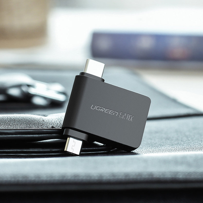 Ugreen OTG USB adapter USB 3.2 Gen 1 (5Gbps) - USB Type C / micro USB fekete (30453)-14