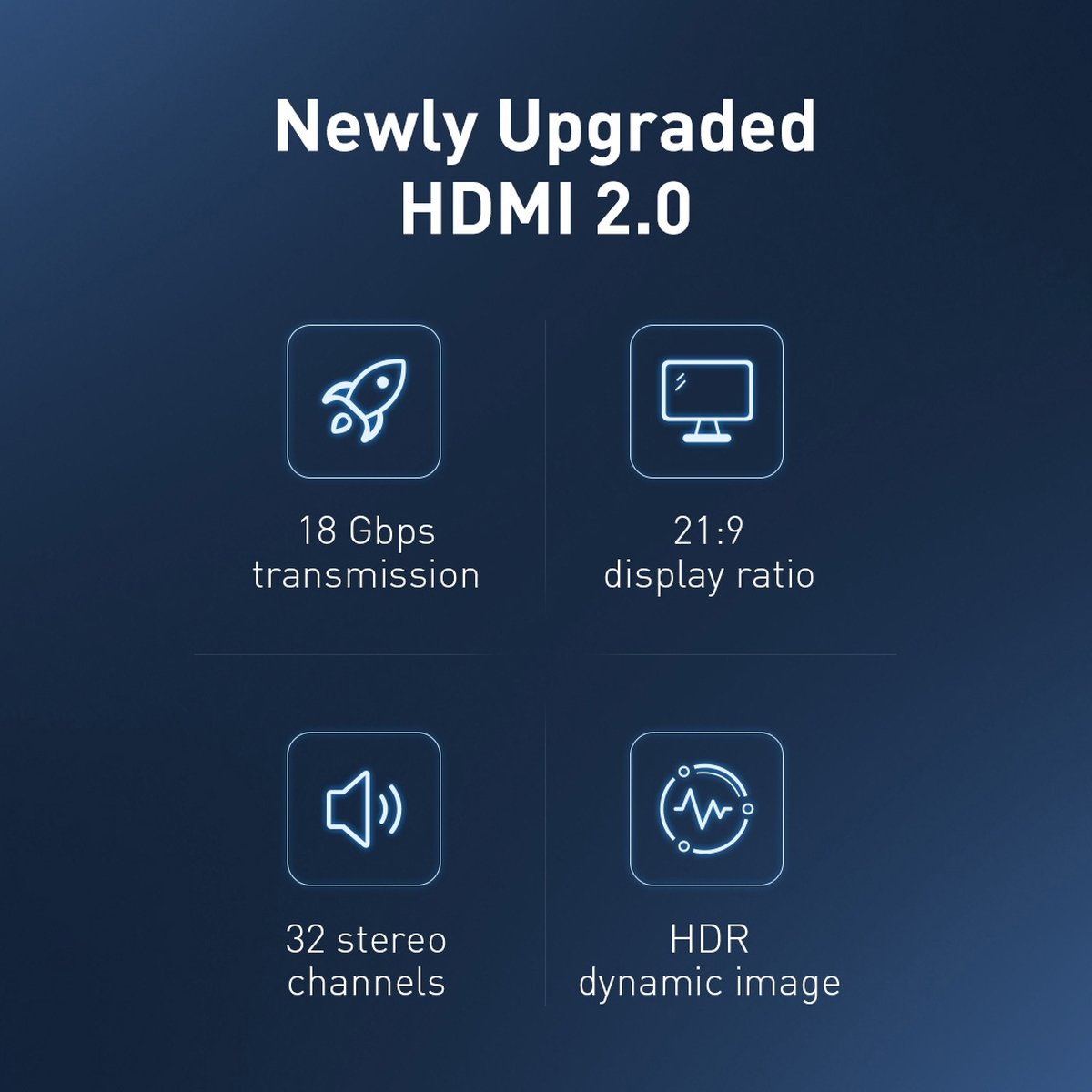 Baseus High Definition Series HDMI 2.0 kábel 4K60Hz 0.75m fekete (WKGQ030101)-14