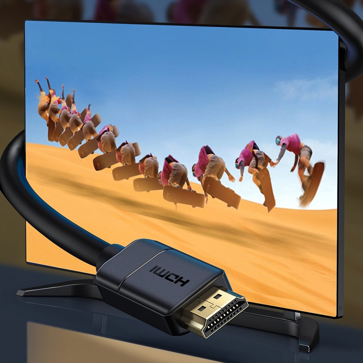 Baseus High Definition Series HDMI 2.0 kábel 4K60Hz 0.75m fekete (WKGQ030101)-2