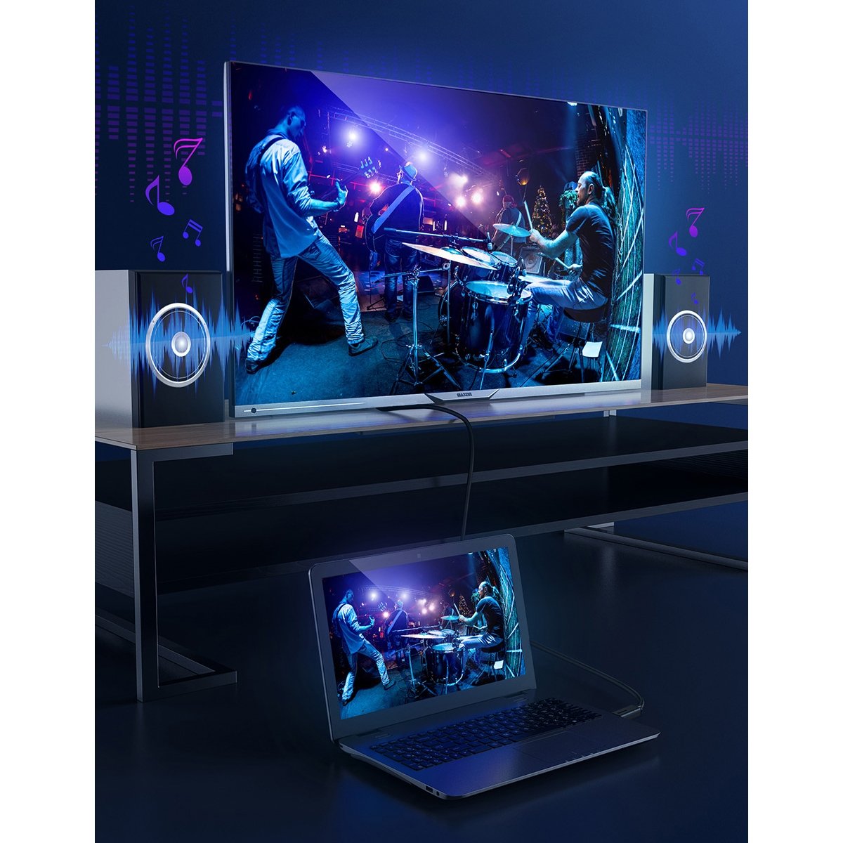 Baseus High Definition Series HDMI 2.0 kábel 4K60Hz 0.75m fekete (WKGQ030101)-21