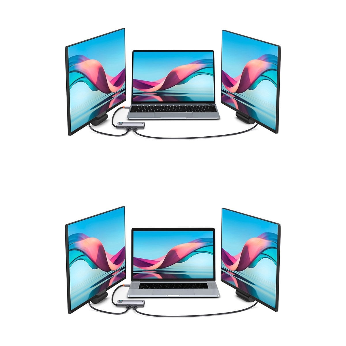 Baseus Metal Gleam Series 6 az 1-ben dokkoló, HUB USB Type C - 1 x HDMI / 3 x USB 3.2 Gen. 1/1 x Power Delivery / 1 x VGA szürke (WKWG030013)-25