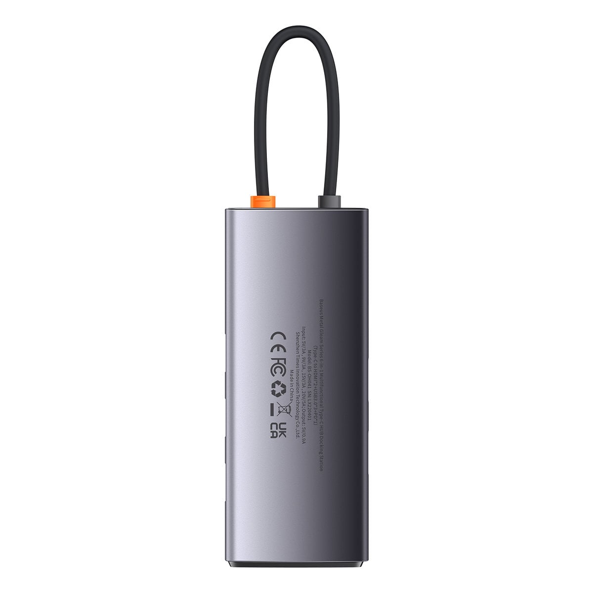 Baseus Metal Gleam Series 6 az 1-ben dokkoló, HUB USB Type C Power Delivery 100 W / 2x HDMI 4K 30 Hz / 3x USB 3.2 Gen 1 szürke (WKWG030113)-17