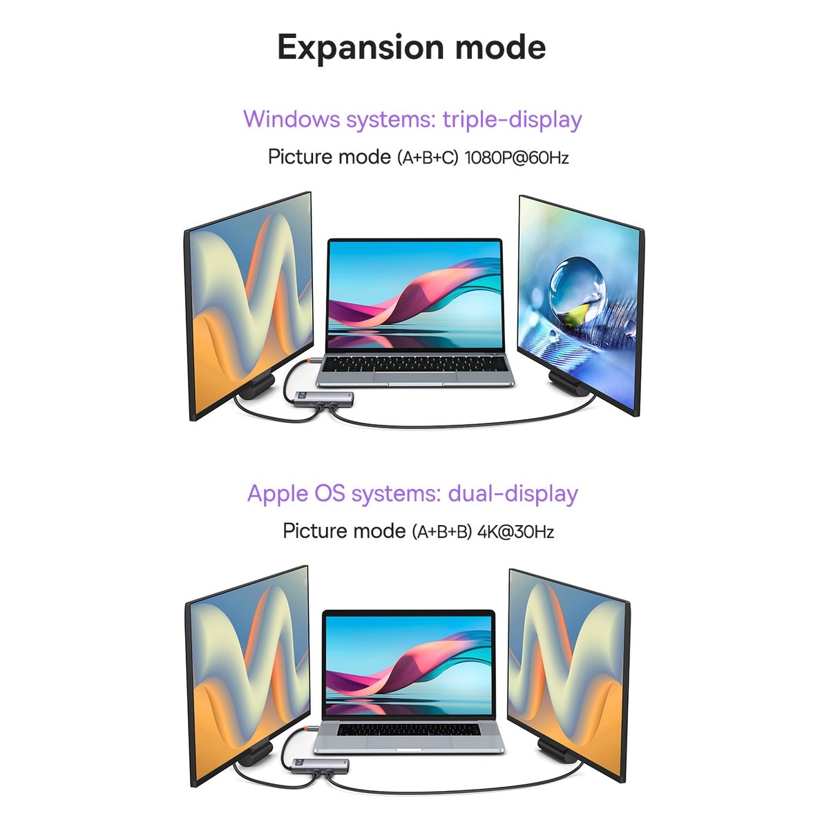 Baseus Metal Gleam Series 7 az 1-ben dokkoló, HUB USB Type C - 1 x HDMI / 1 x VGA / 3 x USB 3.2 Gen. 1/1 x Power Delivery / 1 x RJ-45 Ethernet szürke (WKWG040013)-18