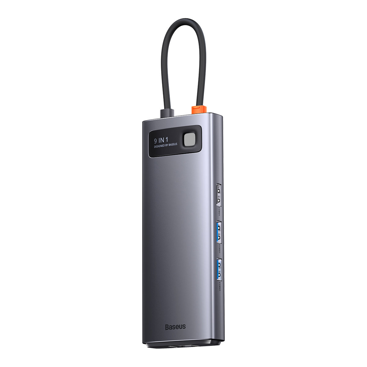 Baseus Metal Gleam Series 9 az 1-ben dokkoló, HUB USB Type C - 2 x HDMI / 2 x USB 3.2 Gen. 1/1 x USB 2.0 / 1 x Power Delivery / 1 x SD kártyaolvasó / 1 x microSD kártyaolvasó / 1 x RJ-45 szürke (WKWG060013)-23