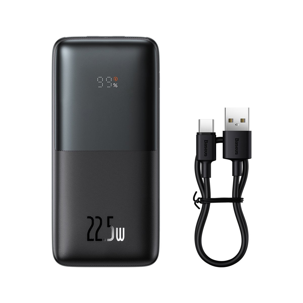 Baseus Bipow Pro powerbank 10000mAh 22.5W + USB 3A 0.3m kábel fekete (PPBD040001)-12