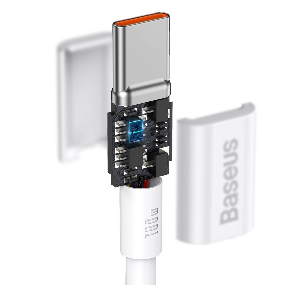 Baseus Superior USB Type-C - USB Type-C kábel Quick Charge / Power Delivery / FCP 100W 5A 20V 2m fehér (CATYS-C02)-8