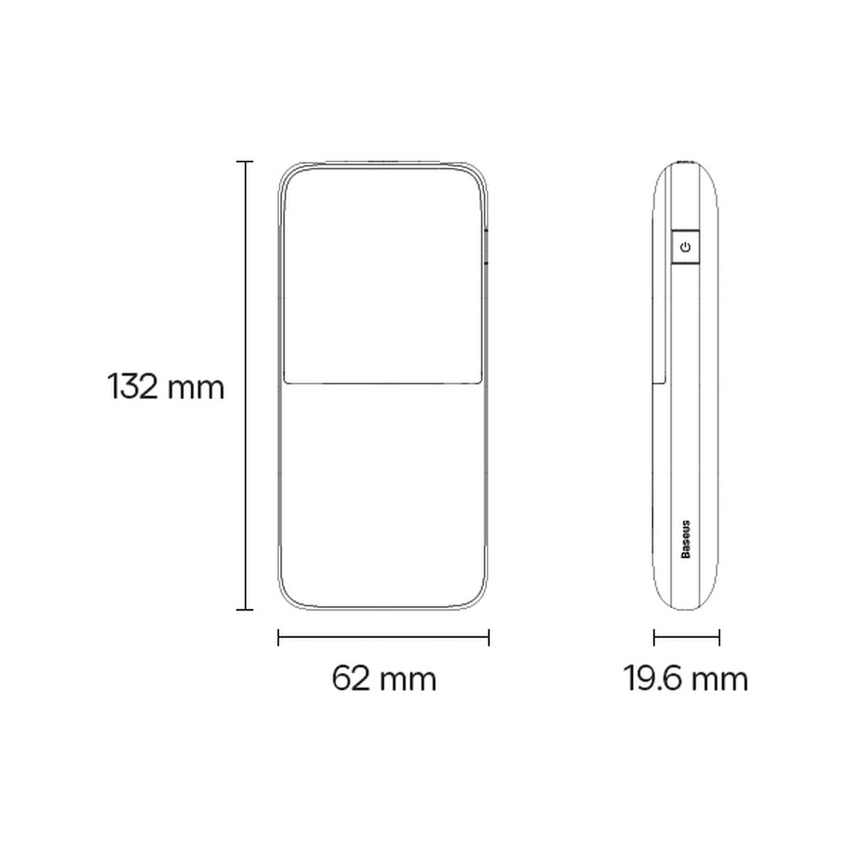 Baseus Pro powerbank 10000mAh 20W + USB - Type C 3A 0.3m kábel fekete (PPBD040201)-9