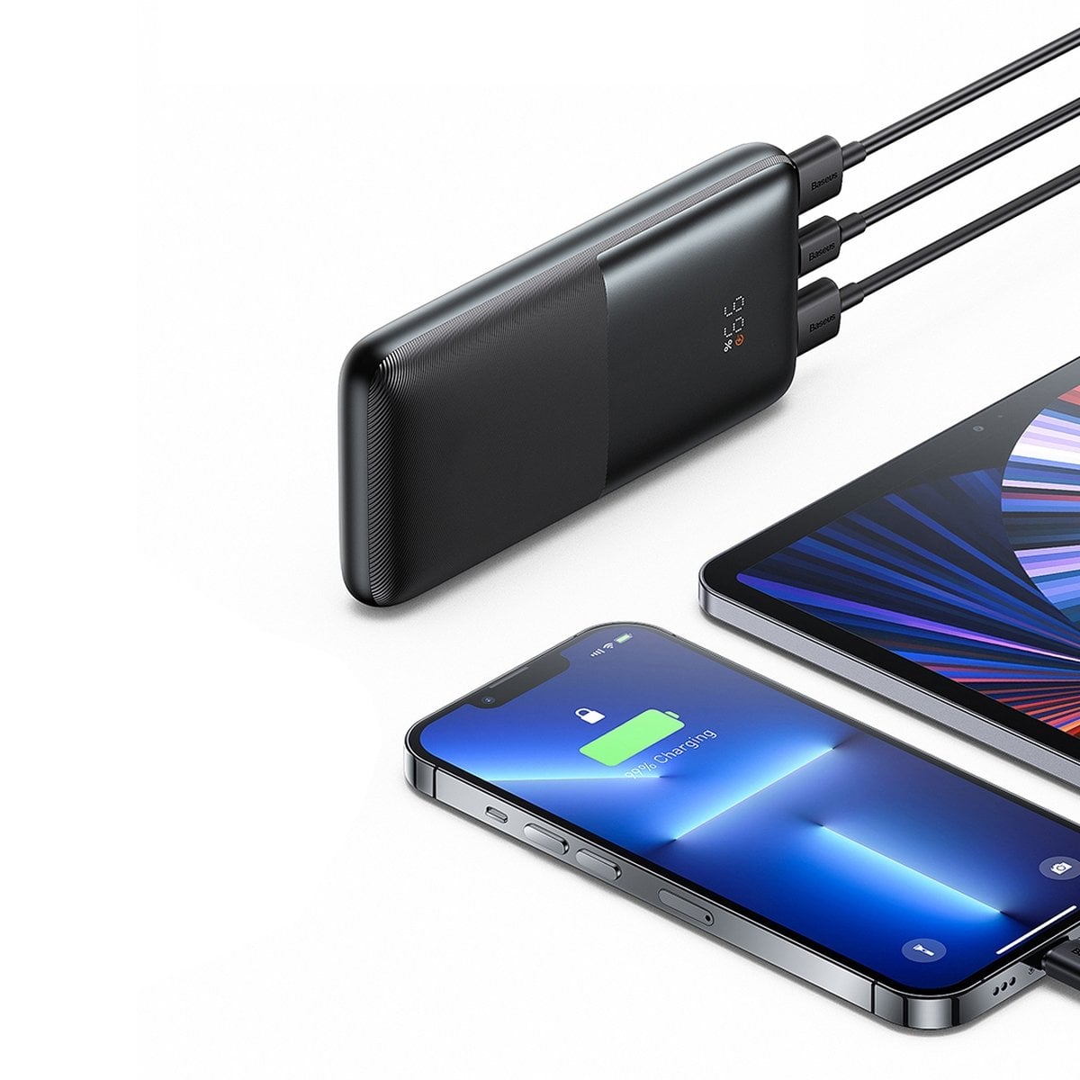 Baseus Pro powerbank 10000mAh 20W + USB - Type C 3A 0.3m kábel fekete (PPBD040201)-2
