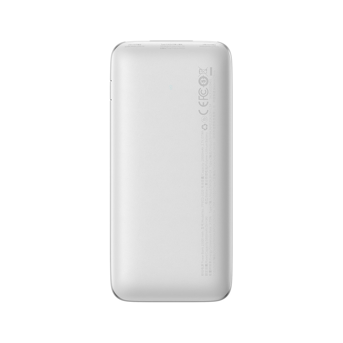 Baseus Pro powerbank 10000mAh 20W + USB - Type C 3A 0.3m kábel fehér (PPBD040202)-10