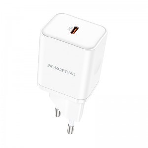 Borofone BN6 hálózati töltő adapter Type C QC 3.0 PD 20W fehér