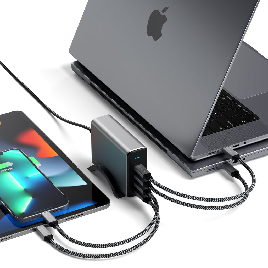 Satechi 165W 4x USB Type-C PD GaN hálózati töltő adapter (ST-UC165GM-EU)-8