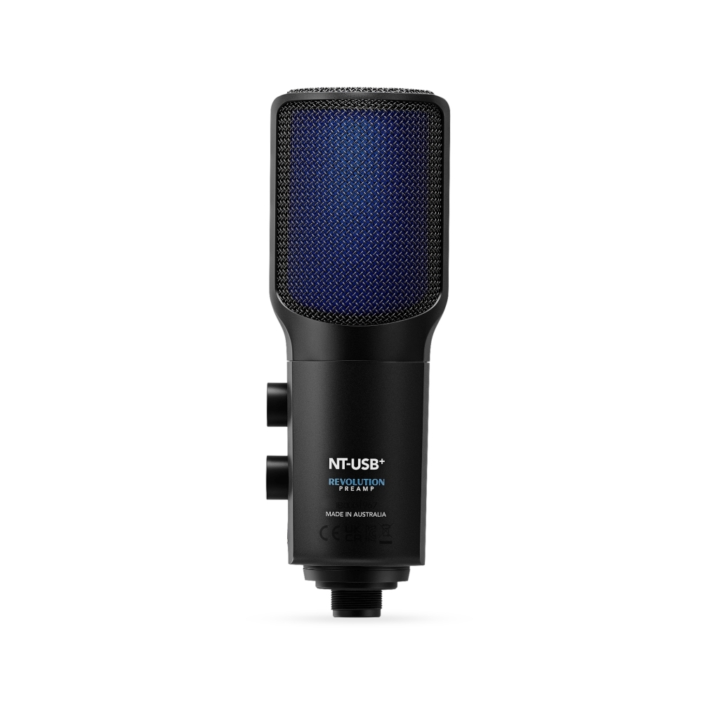 RODE NT-USB+ professzionális kondenzátor USB mikrofon fejhallgató erősítővel, pop-filterrel és asztali állvánnyal, DSP, Connect and Central SW-8