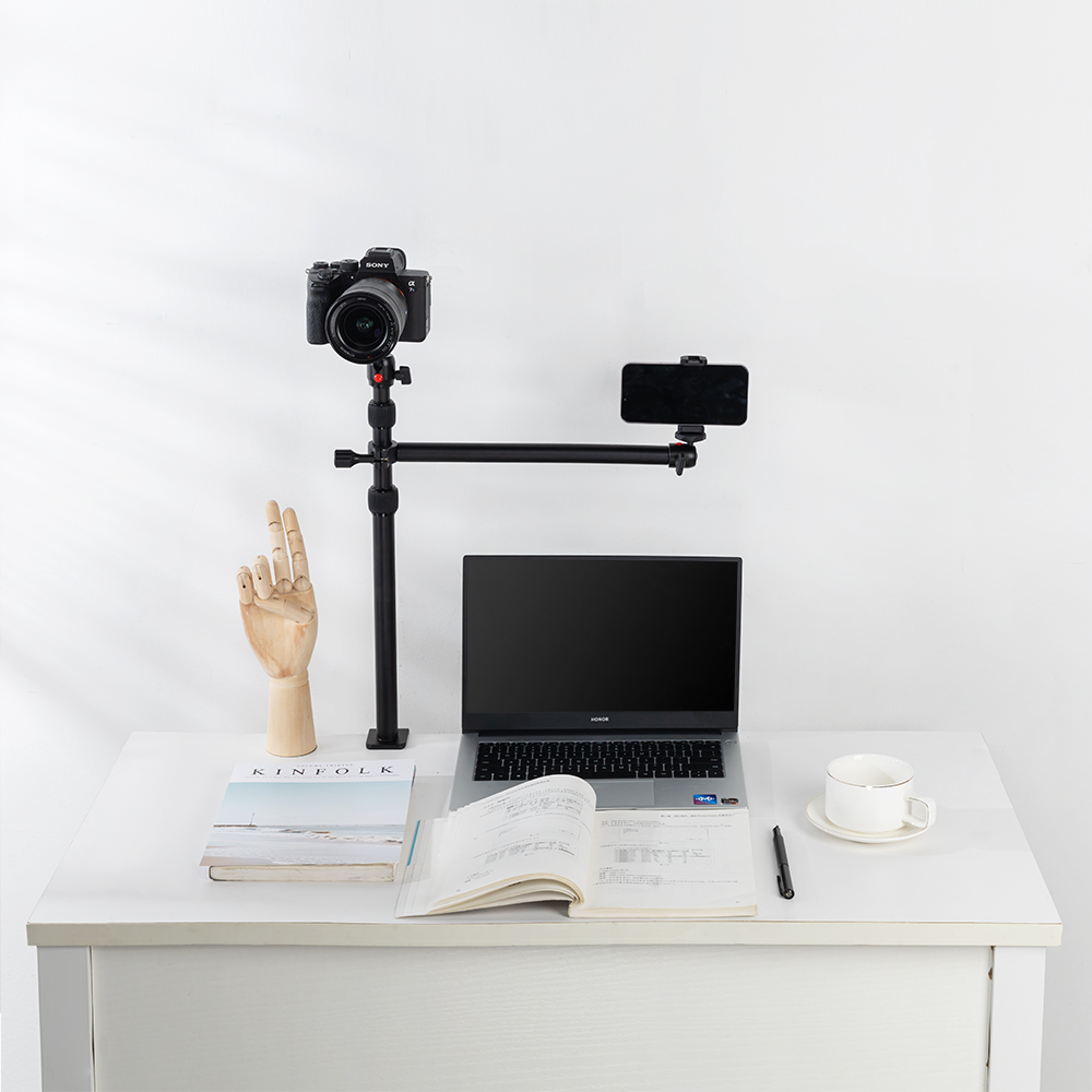 SmallRig Encore DT-30 asztalra rögzíthető teleszkópos állvány kiegészítő karral, 1/4-es gömbfejjel (3992)-3