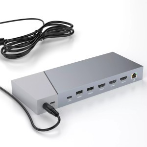 ROCKETEK DS933 15 az 1-ben többfunkciós dokkolóállomás, HUB USB Type C 100W PD