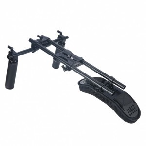 NICEYRIG univerzális válltámasz 15 mm-es sínblokkrendszer Base Plate készlettel, dupla bőr markolattal (435)