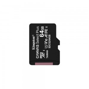 KINGSTON Memóriakártya MicroSDXC 64GB Canvas Select Plus 100R A1 C10 Adapter nélkül