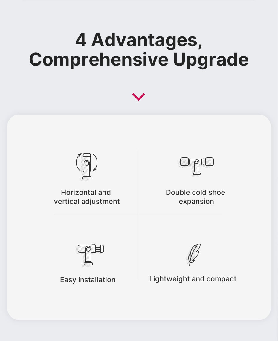 ULANZI ST-06S 360 fokban állítható mobiltelefon rögzítő, telefontartó adapter 1/4-es menettel, vakupapucs foglalattal fehér (3057)-12