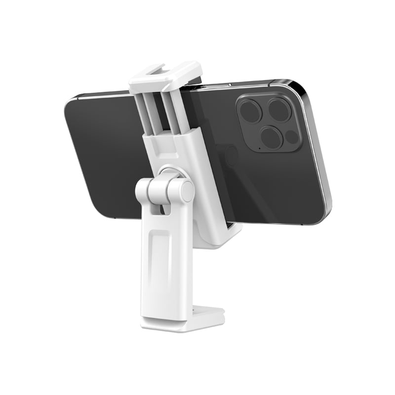 ULANZI UURIG 101R-A 360 fokban állítható mobiltelefon rögzítő, telefontartó adapter 1/4-es menettel, vakupapucs foglalattal fehér (2965)-0