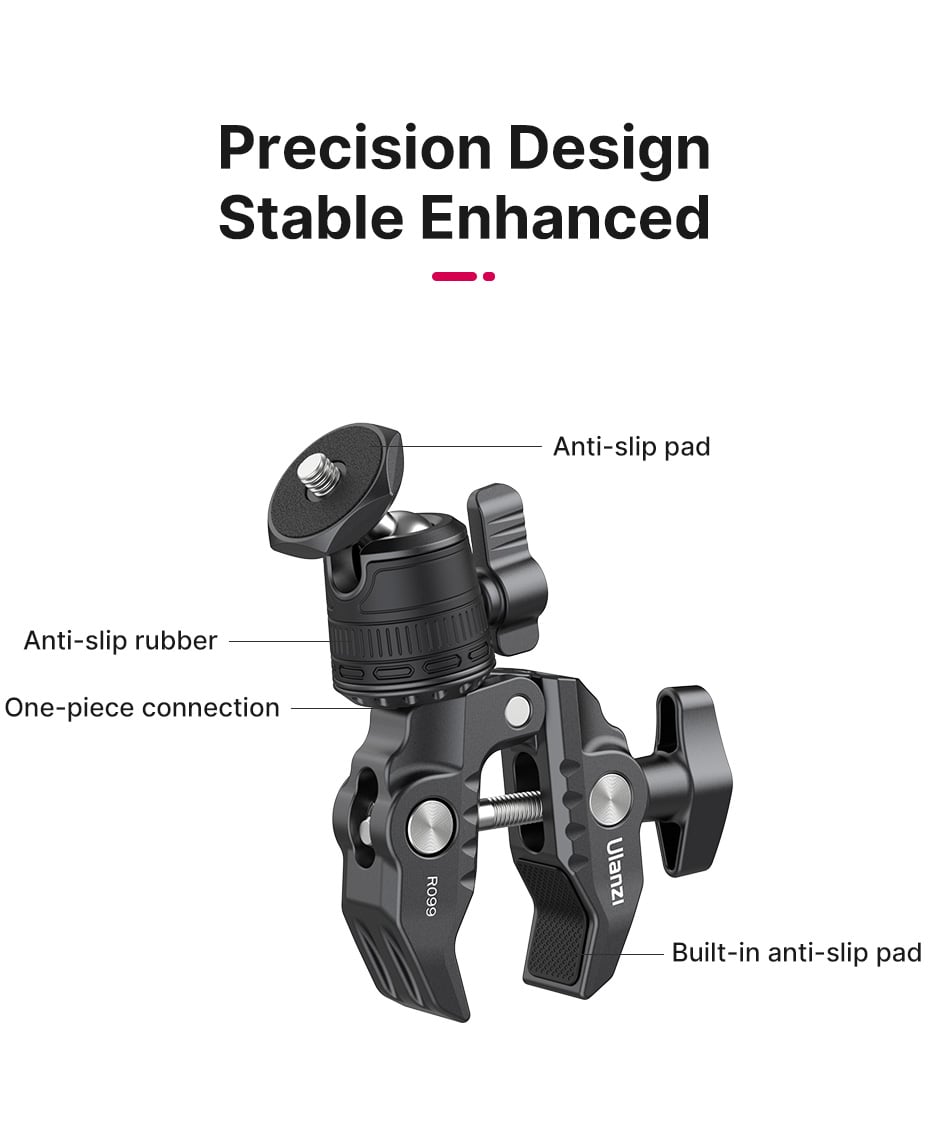 ULANZI R099 super clamp, rögzítő satu gömbfejjel (2993)-13