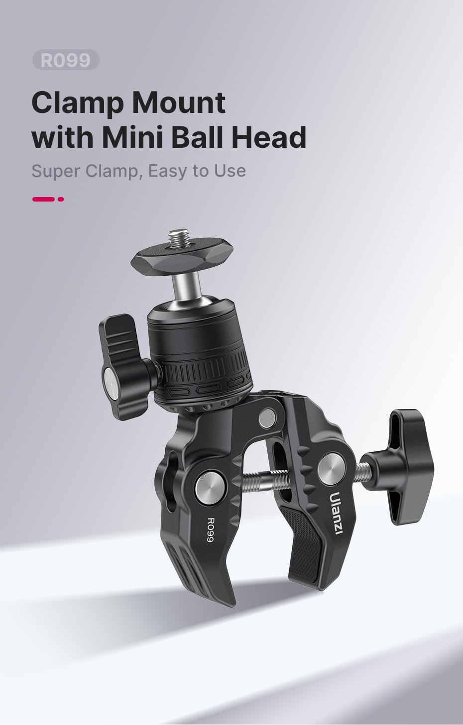 ULANZI R099 super clamp, rögzítő satu gömbfejjel (2993)-11