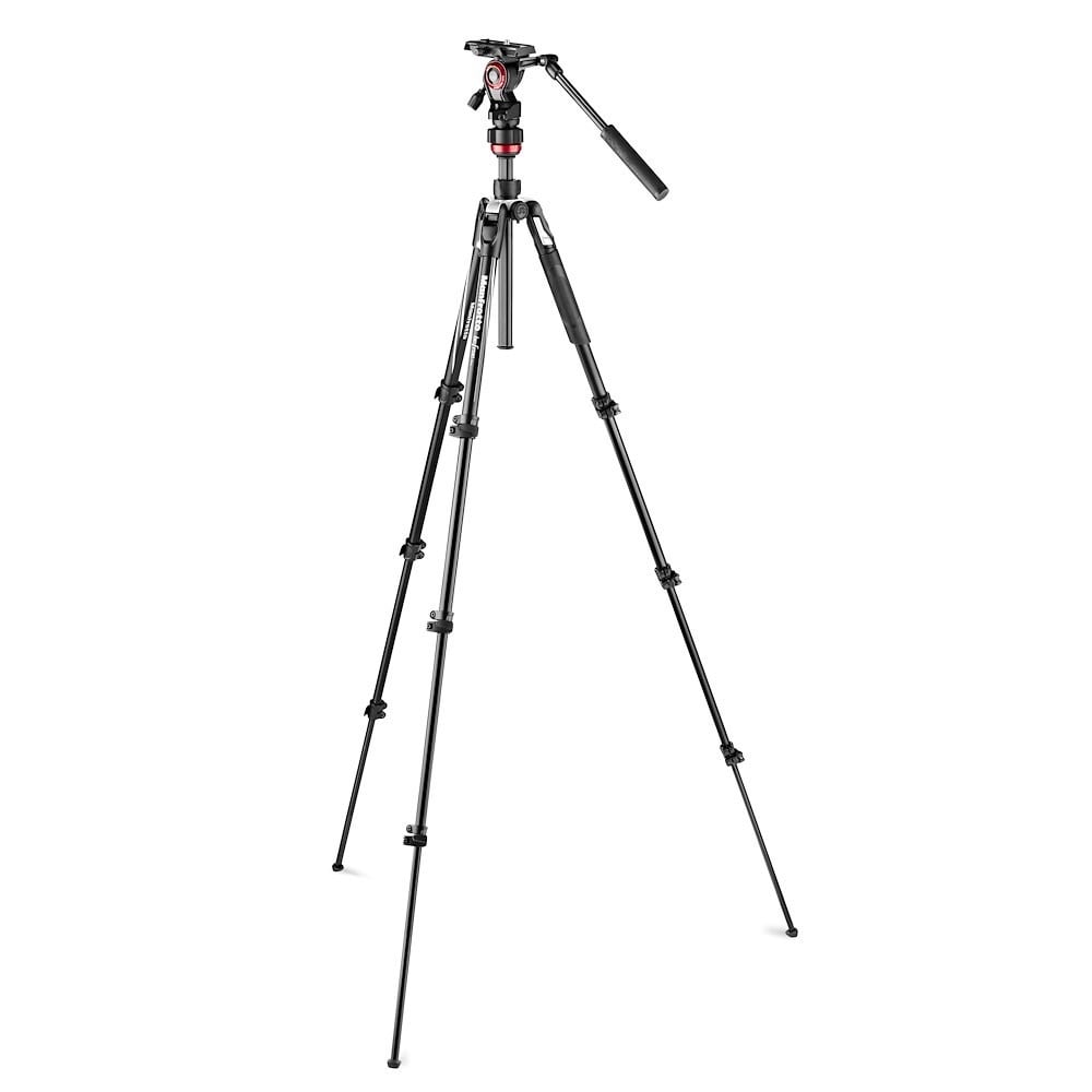 Manfrotto Befree live kit alu állvány csatos lábzárral+ fluid fej (MVKBFRL-LIVE)-1