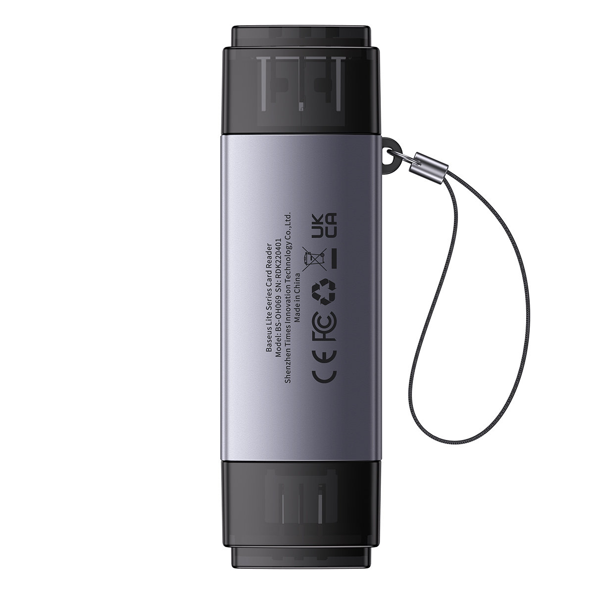 Baseus Lite sorozatú USB-A és Type-C-SD/TF kártyaolvasó szürke-10