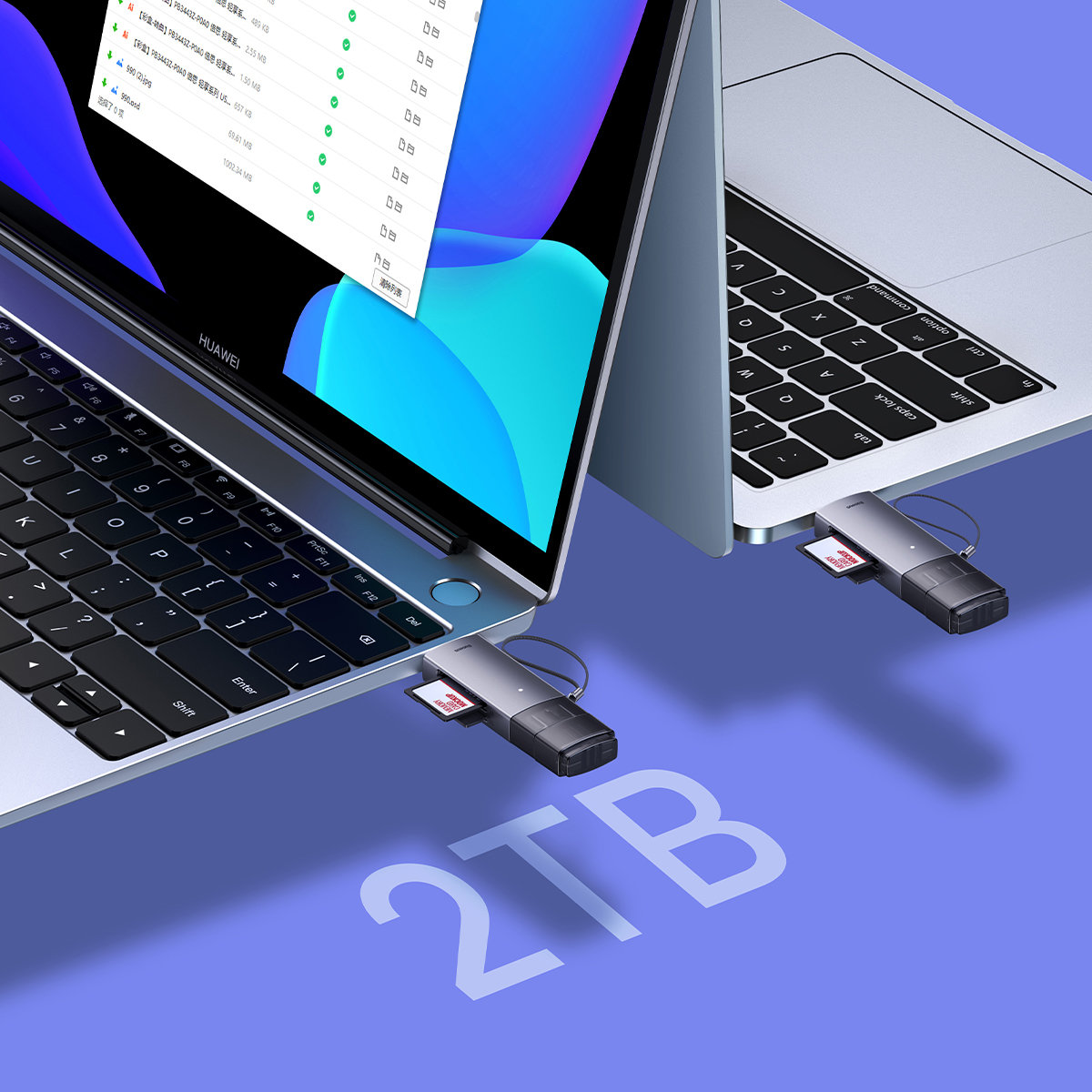 Baseus Lite sorozatú USB-A és Type-C-SD/TF kártyaolvasó szürke-9