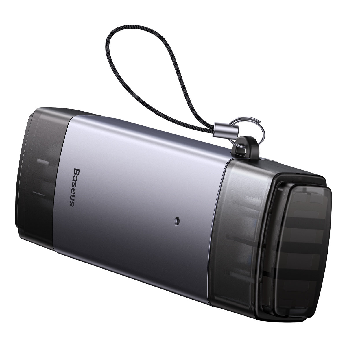 Baseus Lite sorozatú USB-A és Type-C-SD/TF kártyaolvasó szürke-2