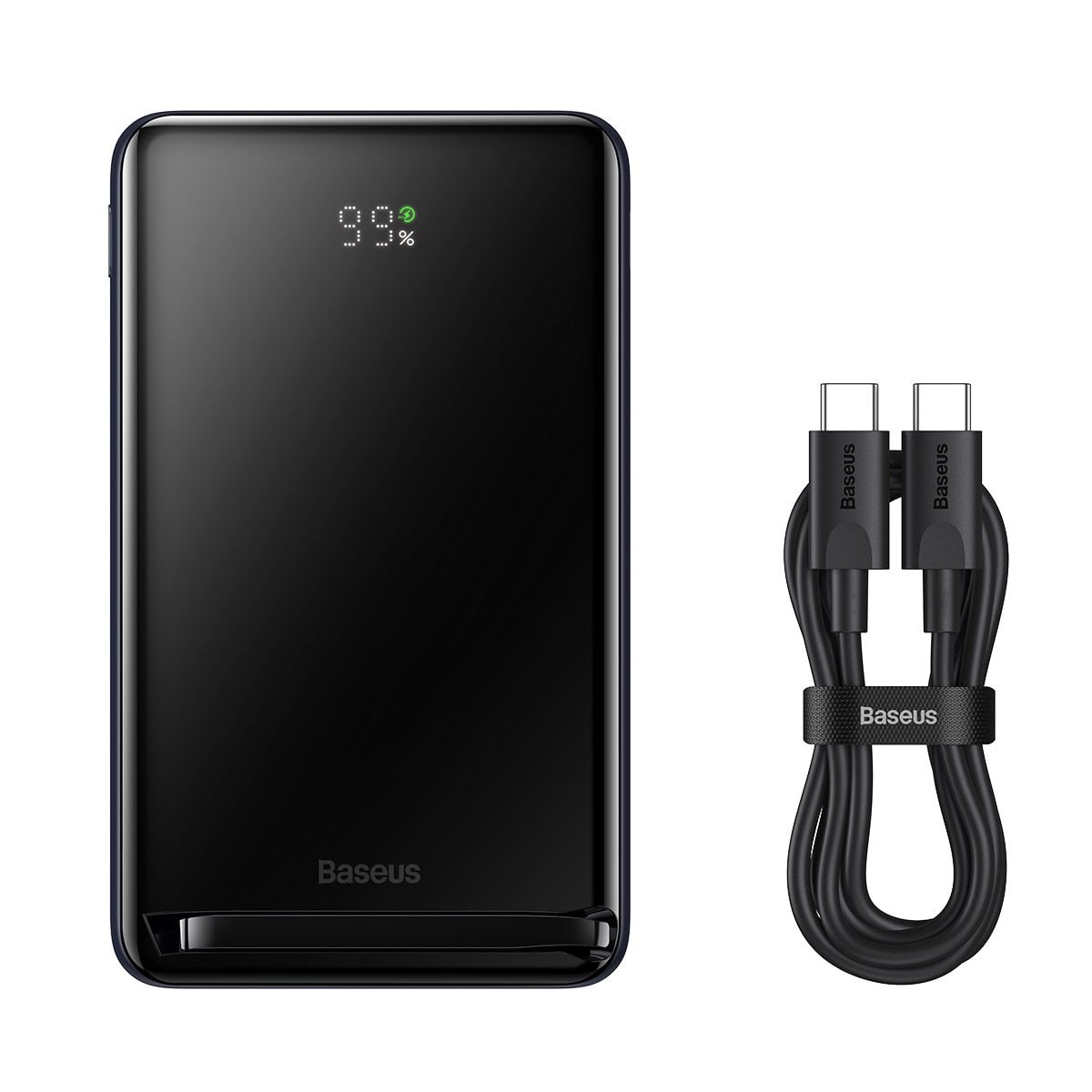 Baseus mágneses Power Bank MagSafe vezeték nélküli töltéssel 10000mAh 20W kék (PPCX000203) + USB Type C Baseus Xiaobai kábel 60W 0,5m-6