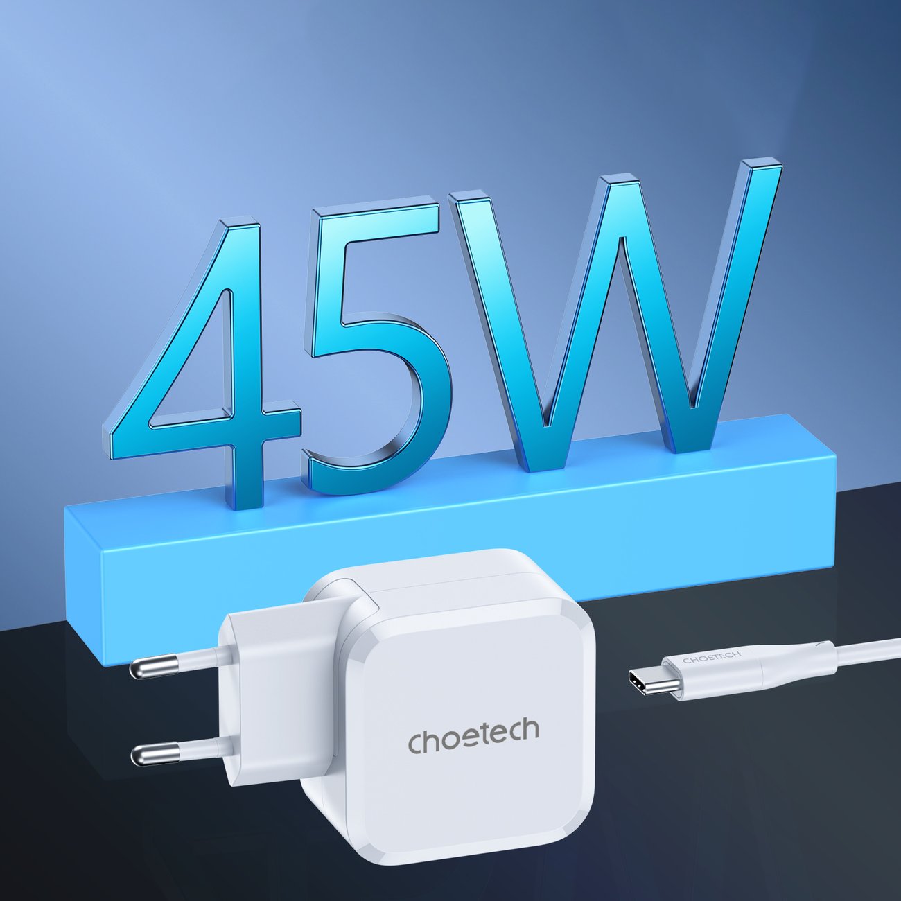 Choetech 45W PD8007 gyorstöltő fali adapter PPS fehér-7