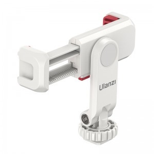 ULANZI ST-06S 360 fokban állítható mobiltelefon rögzítő, telefontartó adapter 1/4-es menettel, vakupapucs foglalattal fehér (3057)