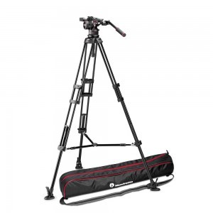 Manfrotto Nitrotech N12 videó fej + 545B állvány középterpesz, ikerláb (MVKN12TWINM)
