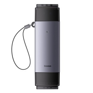 Baseus Lite sorozatú USB-A és Type-C-SD/TF kártyaolvasó szürke