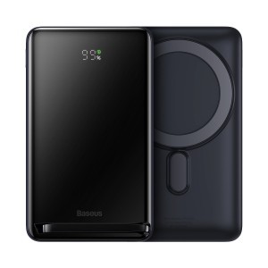 Baseus mágneses Power Bank MagSafe vezeték nélküli töltéssel 10000mAh 20W kék (PPCX000203) + USB Type C Baseus Xiaobai kábel 60W 0,5m