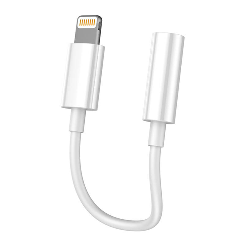 Vipfan L07 Lightning - mini jack 3.5mm-es AUX kábel, 10cm (fehér)-2