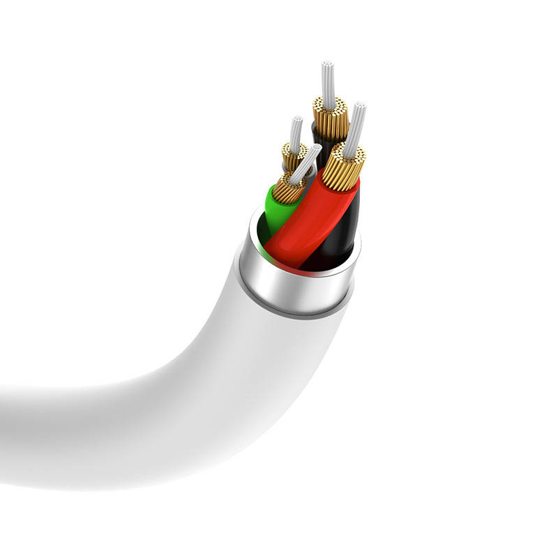 Vipfan L10 Lightning - Lightning + mini jack 3.5mm-es AUX kábel, 10cm (fehér)-1