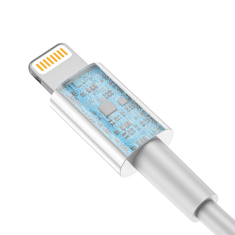 Vipfan L10 Lightning - Lightning + mini jack 3.5mm-es AUX kábel, 10cm (fehér)-4