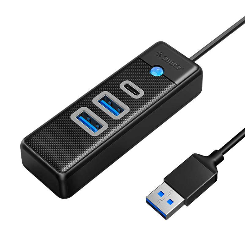 Orico USB HUB elosztó adapter - 2x USB 3.0 + USB-C, 5 Gbps, 0.15m (fekete)-0