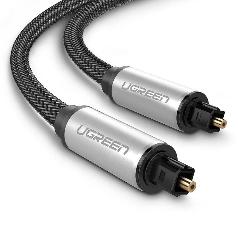 Ugreen Toslink Audio optikai kábel, fonott alumínium, 3m (ezüst)-0