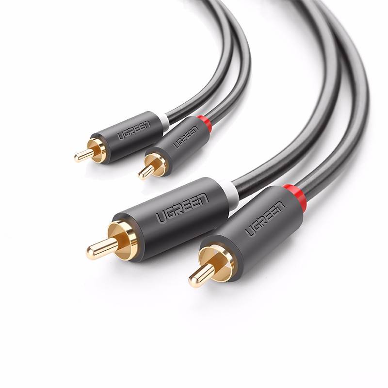 Ugreen 2x RCA (Cinch) - 2x RCA (Cinch) AV104 kábel 1m (fekete)-0