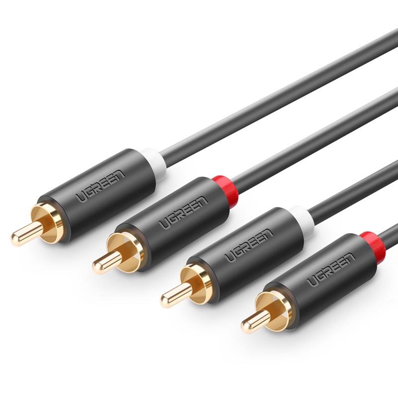 Ugreen 2x RCA (Cinch) - 2x RCA (Cinch) AV104 kábel 1m (fekete)-1