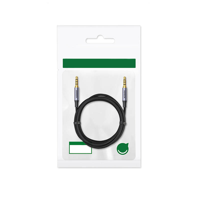 Ugreen AV183 Mini jack kábel 3.5 mm TRRS, AUX, 2m (fekete)-3