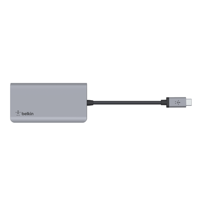 Belkin CONNECT USB-C 4 az 1-ben többportos adapter, HUB elosztó (AVC006btSGY) szürke-1