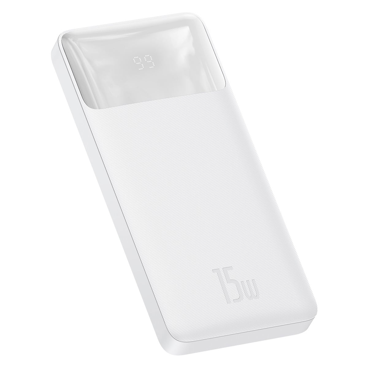 Baseus Bipow powerbank 10000mAh 2xUSB, Type C 15W + USB - micro USB kábel fehér (PPBD050002)-3