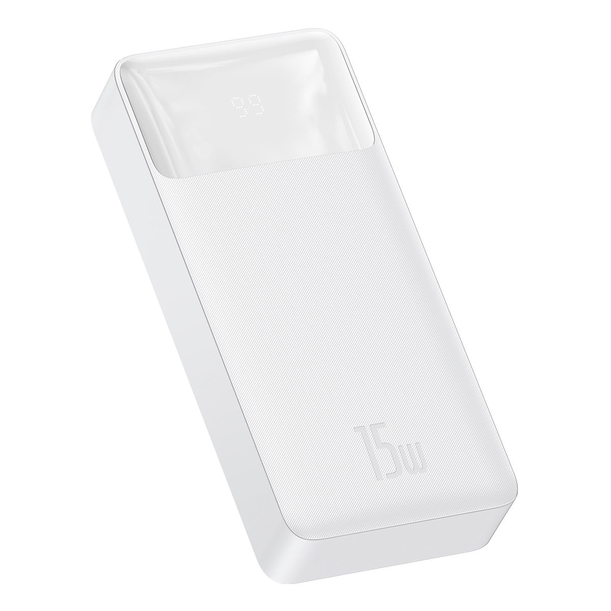 Baseus Bipow Power Bank 20000mAh 15W + USB-A - Micro USB 0,25m kábel fehér (PPBD050102)-3