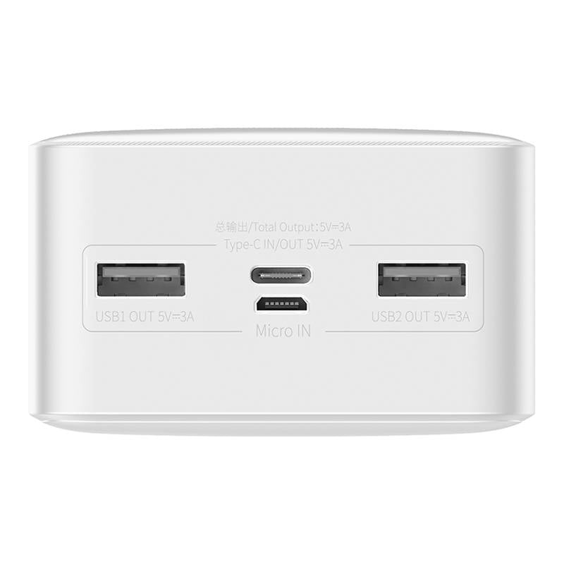 Baseus Bipow Powerbank, 30000mAh, 15W (fehér) (PPBD050202)-5