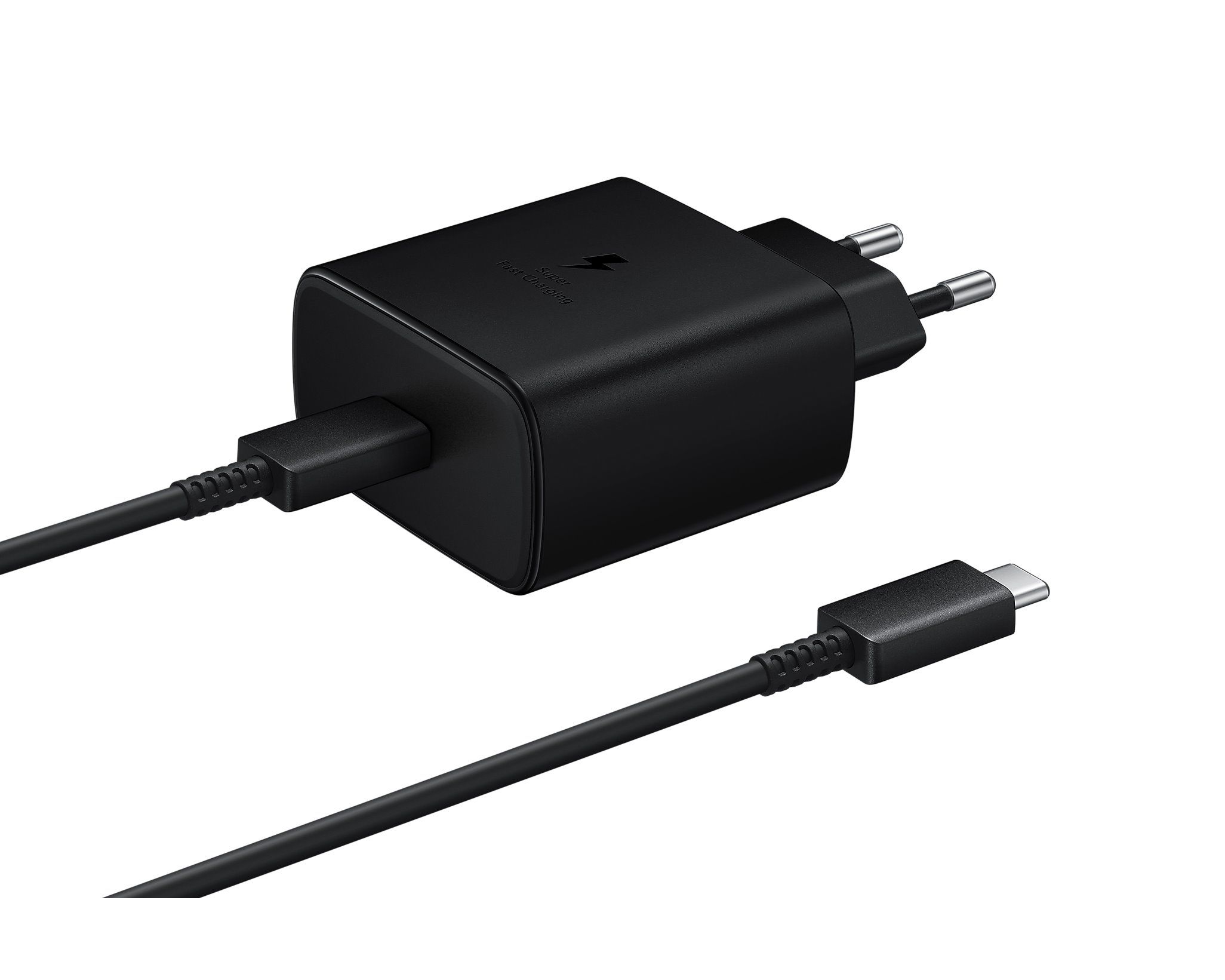 Samsung 45W hálózati töltő adapter EP-TA845EBE + EP-DW767JBE USB-C/USB-C kábel fekete-0