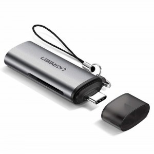 Ugreen 2 az 1-ben USB-C 3.1, microSD + SD kártyaolvasó (szürke)
