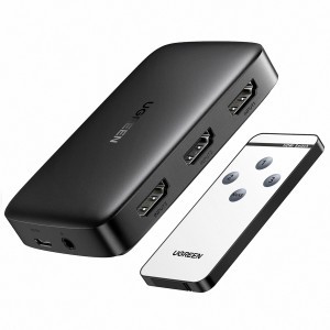 Ugreen CM332 3 az 1-ben HDMI kapcsoló 1.4, 4K, 30 Hz (fekete)